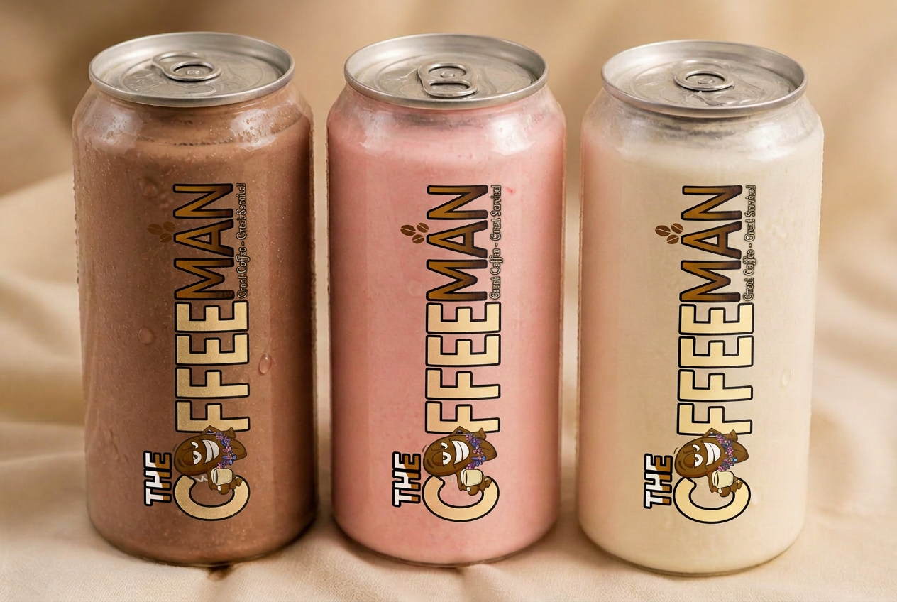 Milkshakes in sealed cans. Mobile coffee van catering in Bristol